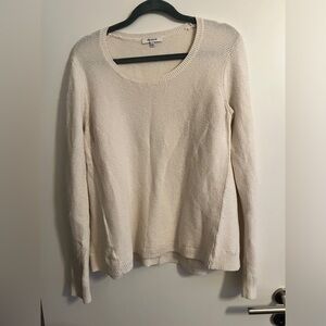Madewell Cotton Blend Cream Knit Pullover